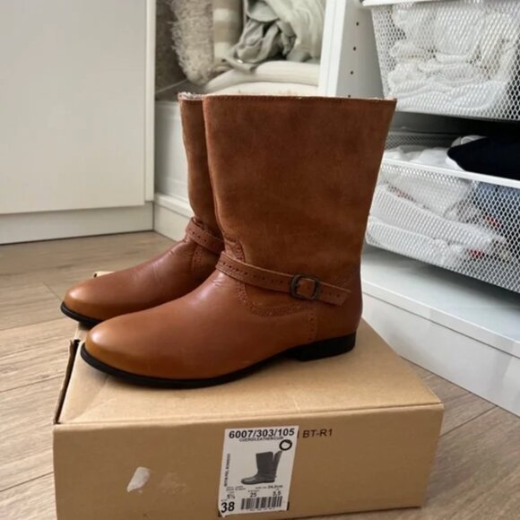 Zara Girls Genuine Leather Booties EUR 38 - Picture 2 of 6